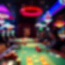 Interior view of the Motor City Casino Poker Room showcasing vibrant tables and chips