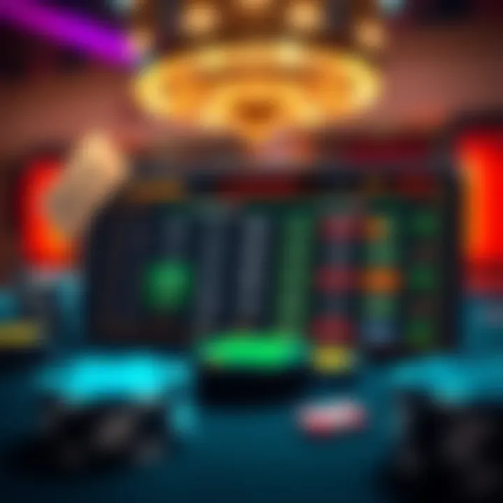 Probability Calculator Interface in Gaming Illustration of a probability calculator interface with gaming elements