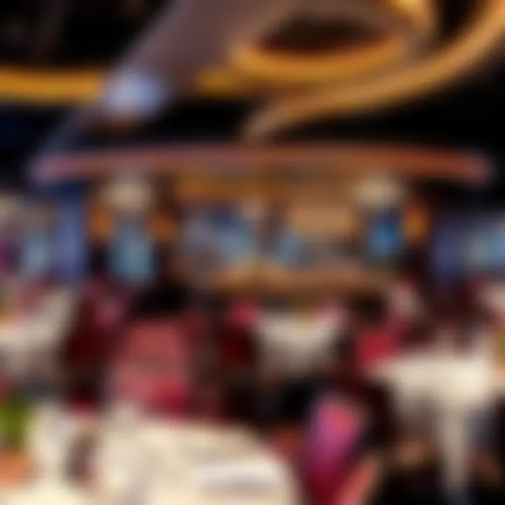 Elegant dining area featuring a variety of culinary offerings