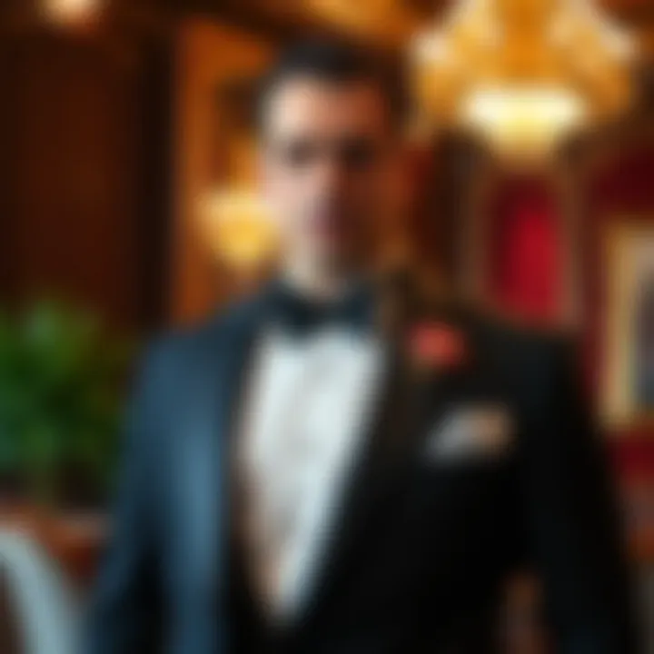 Classic Tuxedo for a Formal Casino Night Sophisticated tuxedo showcasing classic style