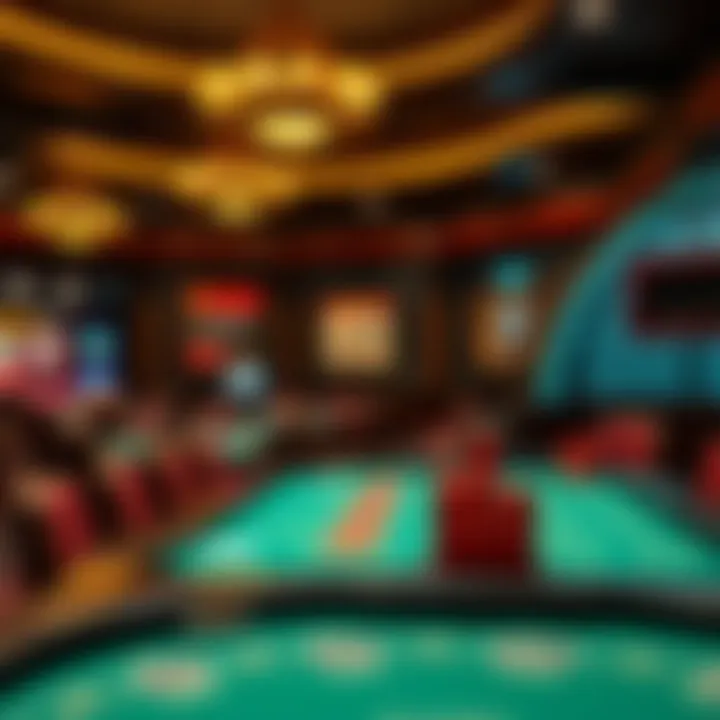 A vintage casino showcasing classic gaming tables