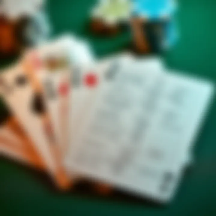 Exploring Poker Terminology Intricate poker terminology displayed on cards