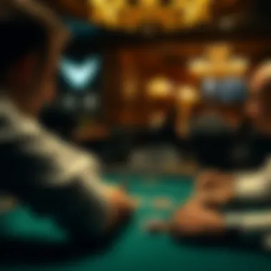 The Psychology of Poker Conversations Poker table showcasing intense psychological interaction