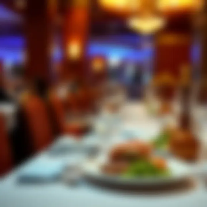 Gourmet dining experience in a hotel restaurant