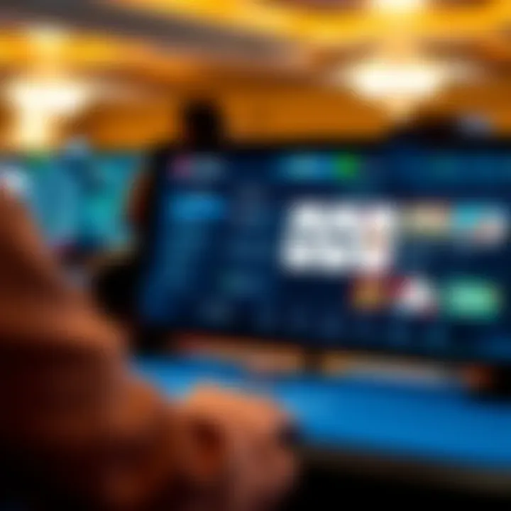 A close-up view of a player’s screen displaying free poker options.