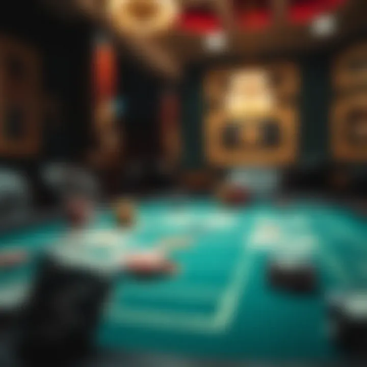 A strategic poker board with highlighted winning combinations.