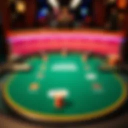 Strategic poker table layout showcasing player positions