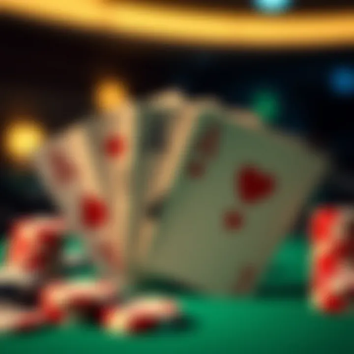 Illustration of a winning poker hand with aces prominently displayed