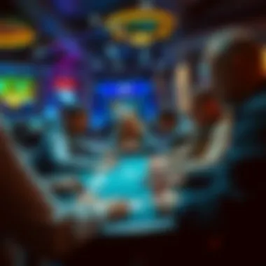 Thrilling Mobile Poker Gameplay Players engaged in a thrilling mobile poker game