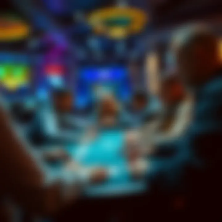 Thrilling Mobile Poker Gameplay Players engaged in a thrilling mobile poker game