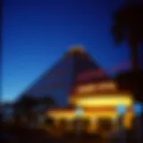 Exterior view of the Pyramid Hotel showcasing its distinctive shape