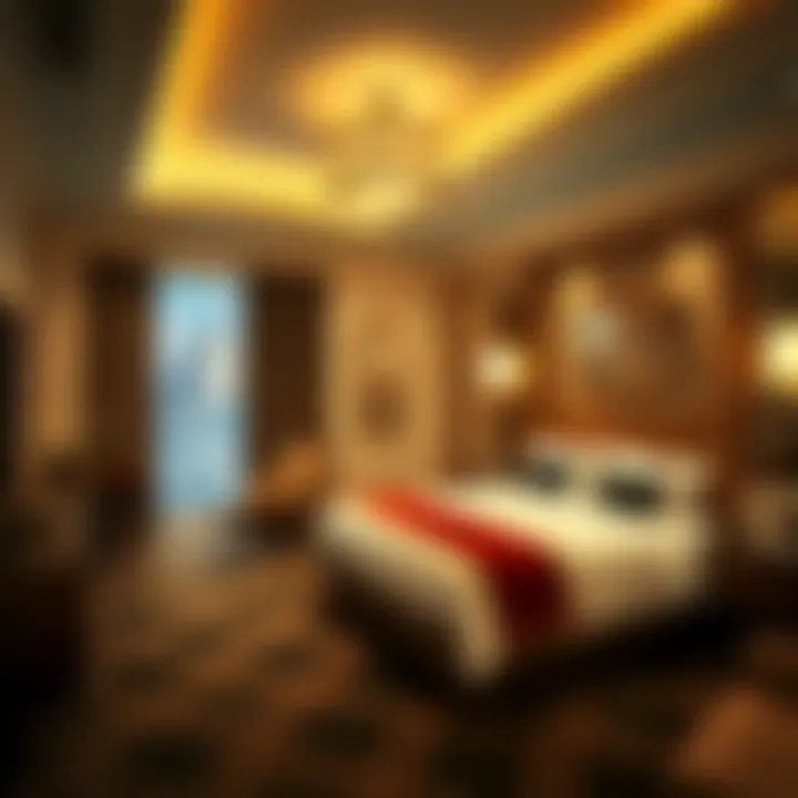 Luxury Accommodations Inside the Pyramid Hotel Luxurious guest room in the Pyramid Hotel