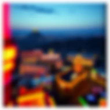 Panoramic view from the top of the Pyramid Hotel