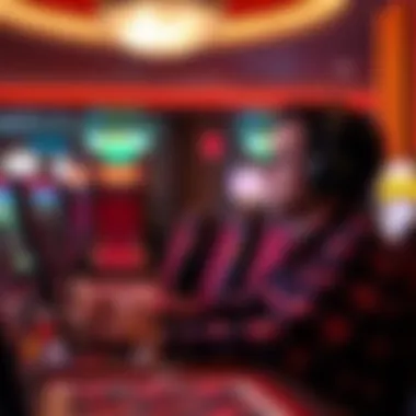 Person engaging in online casino gaming