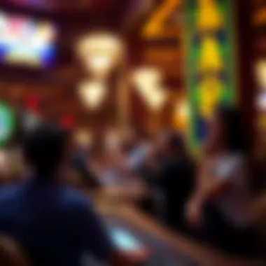 Entertainment scene featuring live performances