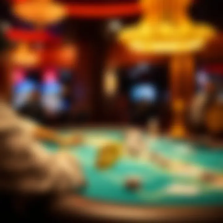 A serene image depicting responsible gambling practices and mindful gaming