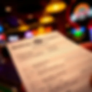 Diverse Betting Options at Santa Fe Casino A close-up of a betting slip showing various types of bets available