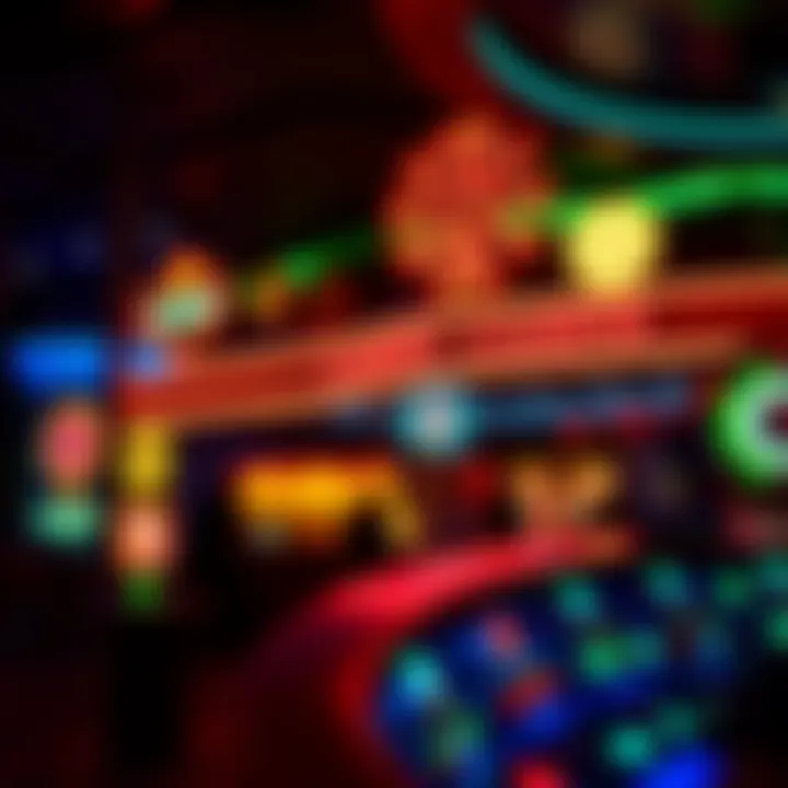 Vibrant nightlife scene surrounding a casino venue