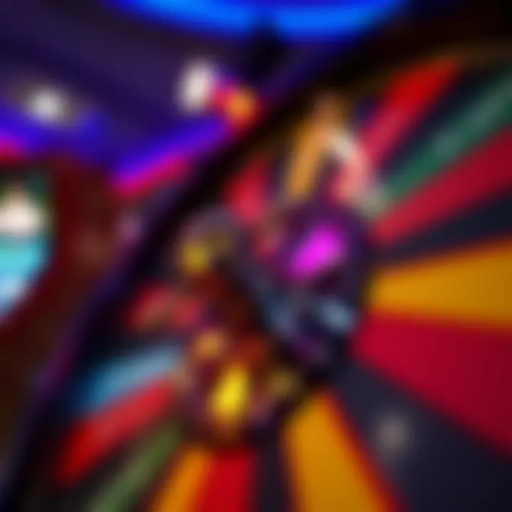 Close-up of the wheel as it spins with excitement