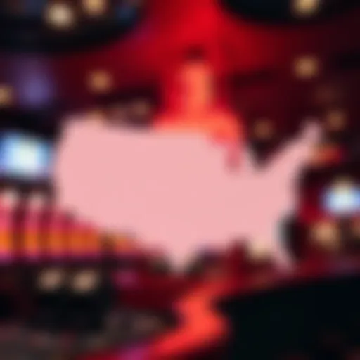 State map highlighting sports betting legality