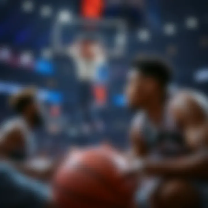 Key players in action during a critical tournament matchup