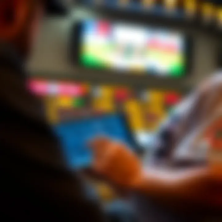 Player Analytics in MLB Betting A close-up of a baseball player analyzing data on a tablet