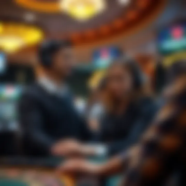 An illustration showcasing customer support services in online casinos