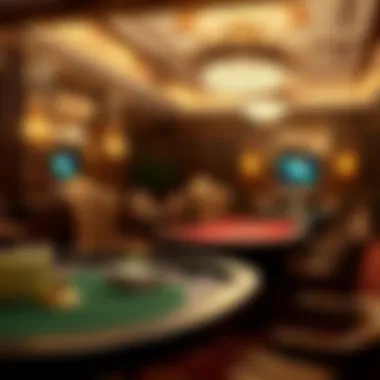 Sophisticated Casino Ambiance An elegant home casino setup with luxurious decor