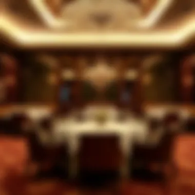 Elegant dining setting at one of Encore's renowned restaurants