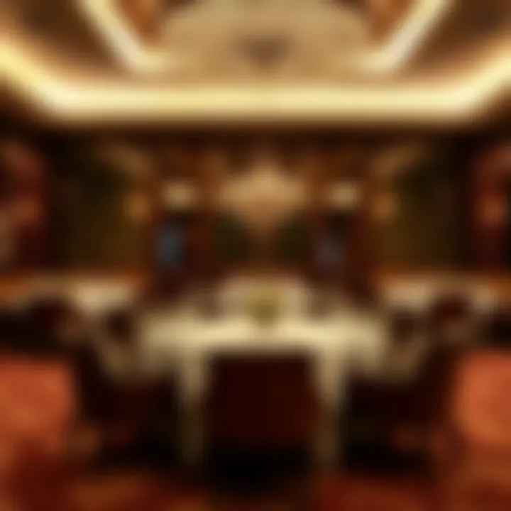 Elegant dining setting at one of Encore's renowned restaurants