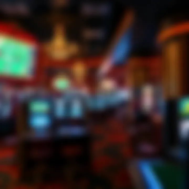 Interior gaming area filled with various gaming tables and machines