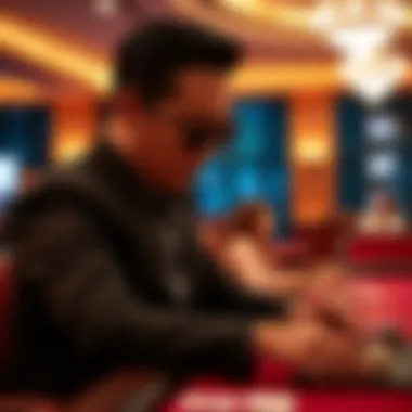 Sophisticated VIP Player in Action A sophisticated VIP player engaging in high-stakes gameplay