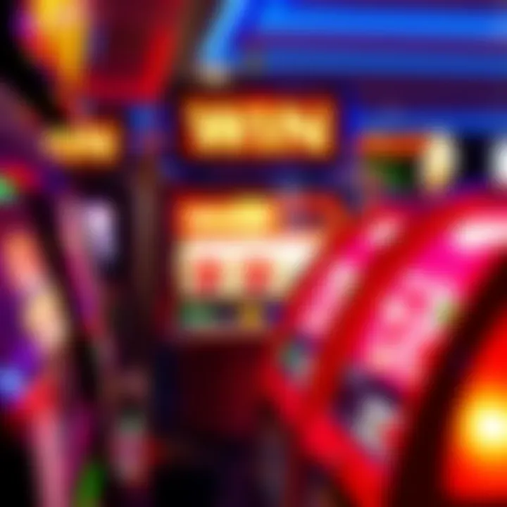 Exciting moment of winning on a slot machine