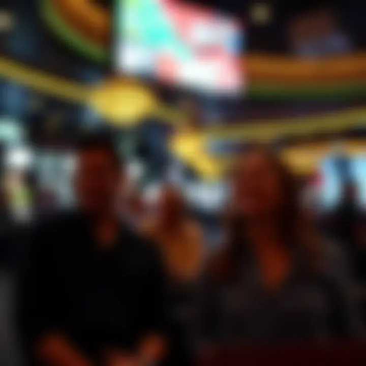 Engaging Atmosphere for Sports Enthusiasts Happy patrons enjoying the sports betting environment