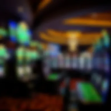 Turtle Creek Casino Gaming Area Interior gaming area filled with slot machines and poker tables