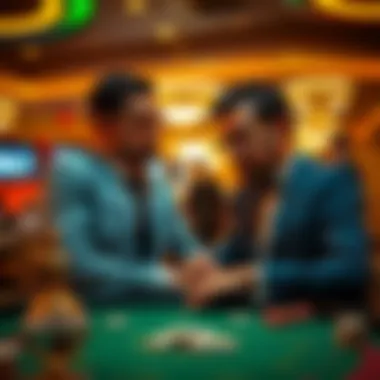 Illustration of casino junket club dynamics and player interactions