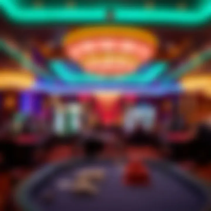 Luxurious casino environment showcasing high-stakes gaming tables