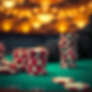 The Thrill of Winning at Poker A close-up of a winning poker hand with chips stacked high