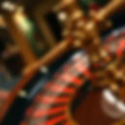 Roulette wheel showcasing various betting options