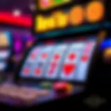 Visual representation of a royal flush in video poker