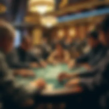 An engaging scene of players immersed in a rummy match, emphasizing the social aspect