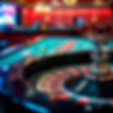 A close-up of customizable features on a roulette table, highlighting premium options