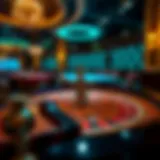 A luxurious roulette table featuring rich materials and intricate designs