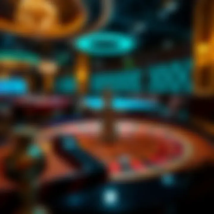 A luxurious roulette table featuring rich materials and intricate designs