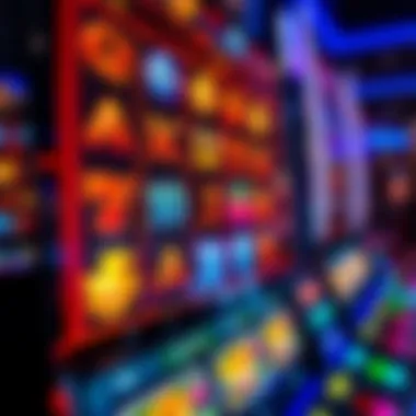 Dynamic Video Slot Machine Interface An intricate video slot machine interface showcasing dynamic symbols and interactive features.