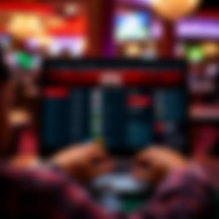 Laptop with VPN Interface A person using a laptop with a VPN interface on the screen