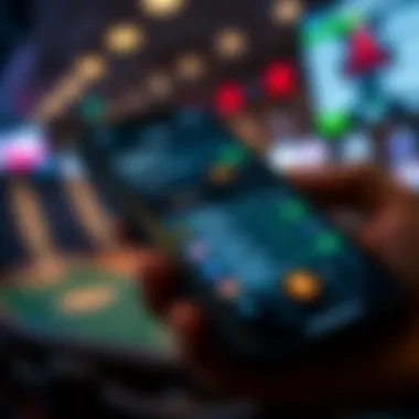 Mobile Betting Apps for March Madness A mobile app displaying live betting options on a smartphone