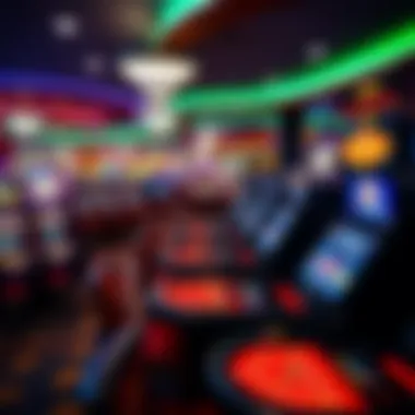 Diverse array of gaming tables at a popular casino