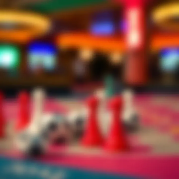 A group of strategic game pieces representing decision-making in lottery play