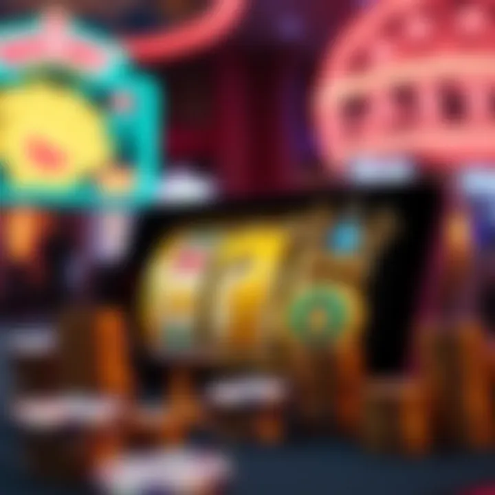 Strategic symbols and icons representing winning strategies in mobile slots